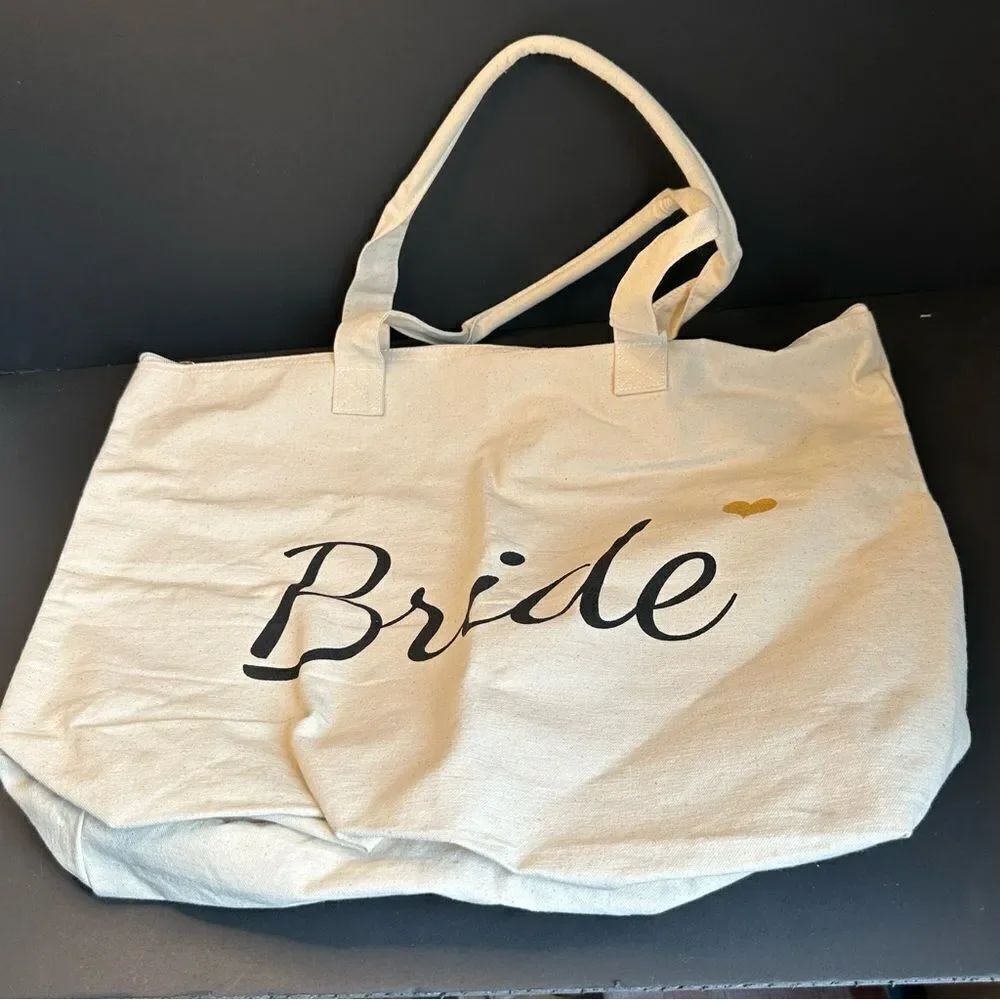 Top Design Canvas Bride Tote Bag 19x15x5‎
